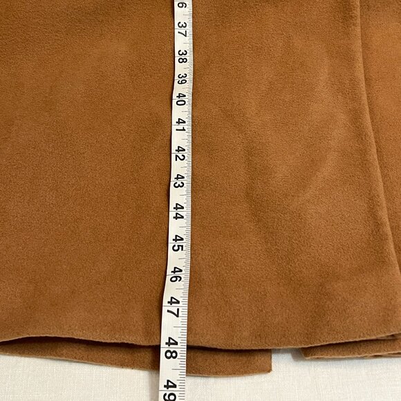 Bill Blass Women's Pea Coat Tan Wool with Cashmere Blend Double Beaded Size M - Picture 11 of 14